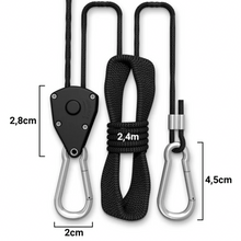 Lade das Bild in den Galerie-Viewer, Grow Seilzugratschen-Set / Flaschenzug stufenlos verstellbar | ab 2 Stück