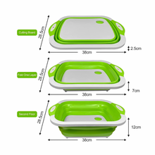 Lade das Bild in den Galerie-Viewer, Zusammenklappbares 3in1 Schneidebrett