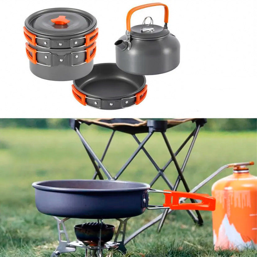 Camping 4er-Kochset 8 Teilig