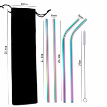 Lade das Bild in den Galerie-Viewer, Rainbow Strohhalm SET