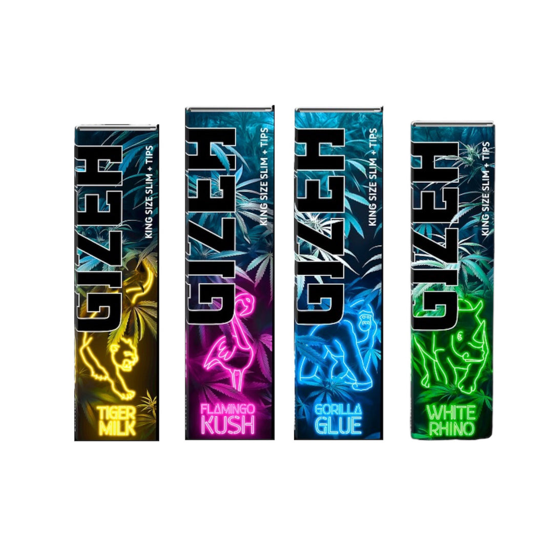 GIZEH „WILD“ LIMITED EDITION King Size Slim + Tips | 4er Pack