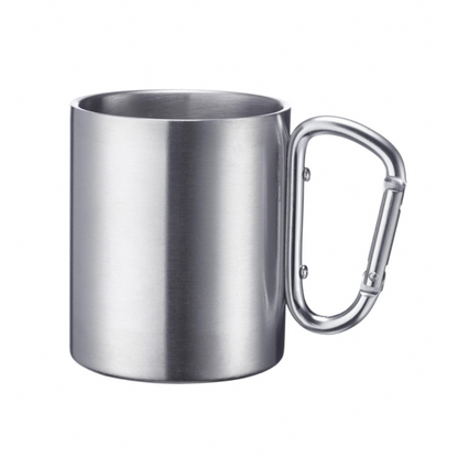 Edelstahltasse mit Karabinergriff