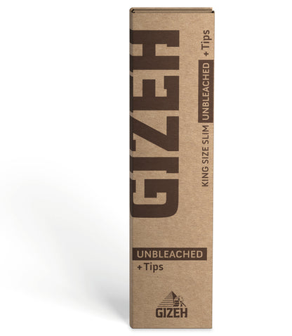 GIZEH UNBLEACHED King Size Slim + Tips | ab 3. Packungen