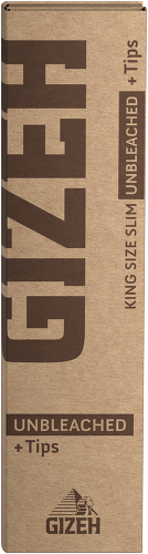 GIZEH UNBLEACHED King Size Slim + Tips
