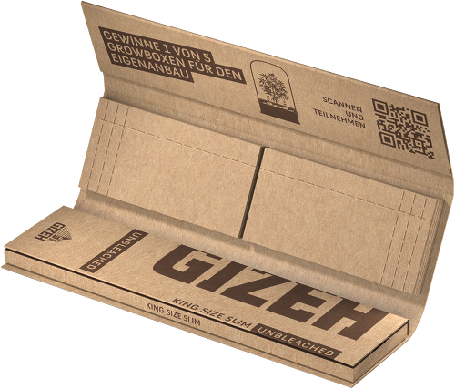 GIZEH UNBLEACHED King Size Slim + Tips | ab 3. Packungen