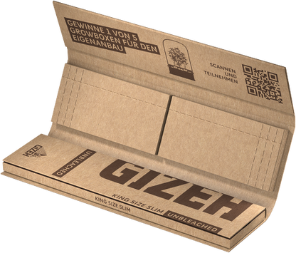 GIZEH UNBLEACHED King Size Slim + Tips | ab 3. Packungen