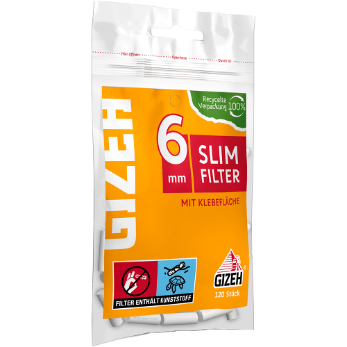 Gizeh Slim Filter 6mm Filtertips Beutel