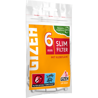 Gizeh Slim Filter 6mm Filtertips Beutel