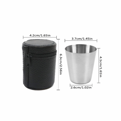 Edelstahl Schnapsbecher-SET
