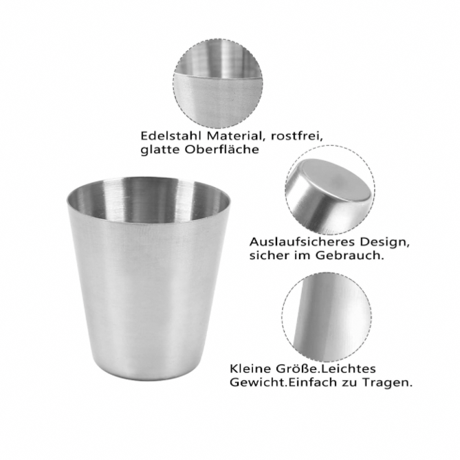 Edelstahl Schnapsbecher-SET