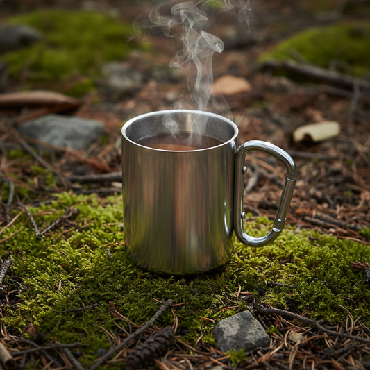 Edelstahltasse ohne extra Karabiner