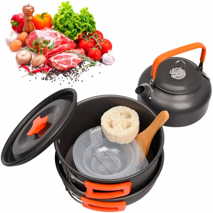 Camping 4er-Kochset 8 Teilig