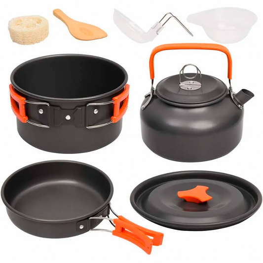 Camping 4er-Kochset 8 Teilig