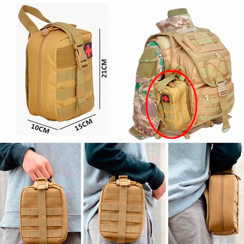 Outdoor Erste-Hilfe-Tasche mit robustem Reißverschluss und strapazierfähigem Material