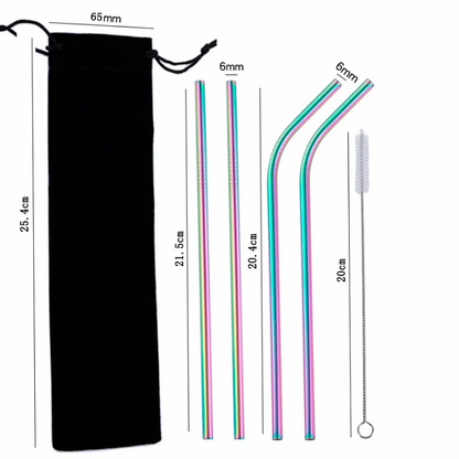 Rainbow Strohhalm SET